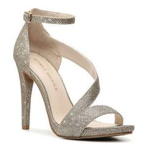 Audrey Brooke Gold Glitter Pumps
